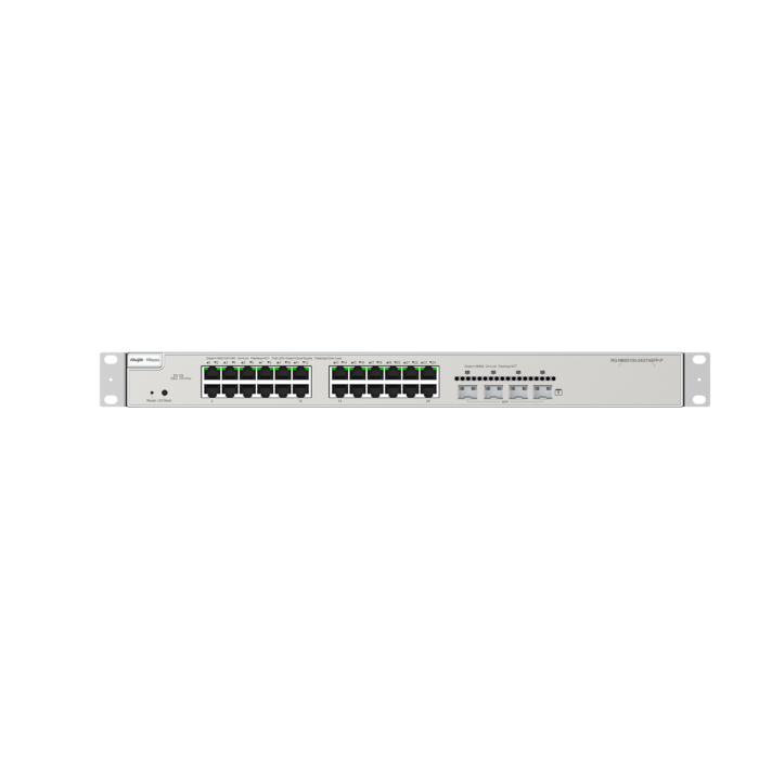 jj RG-NBS5200-24GT4XS-P, 24-port Gigabit Layer 3 PoE Switch, 4 SFP+ Uplink